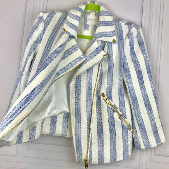Line & Dot Kelly Moto Blazer w/ Gold Accents - Picture 4 of 6